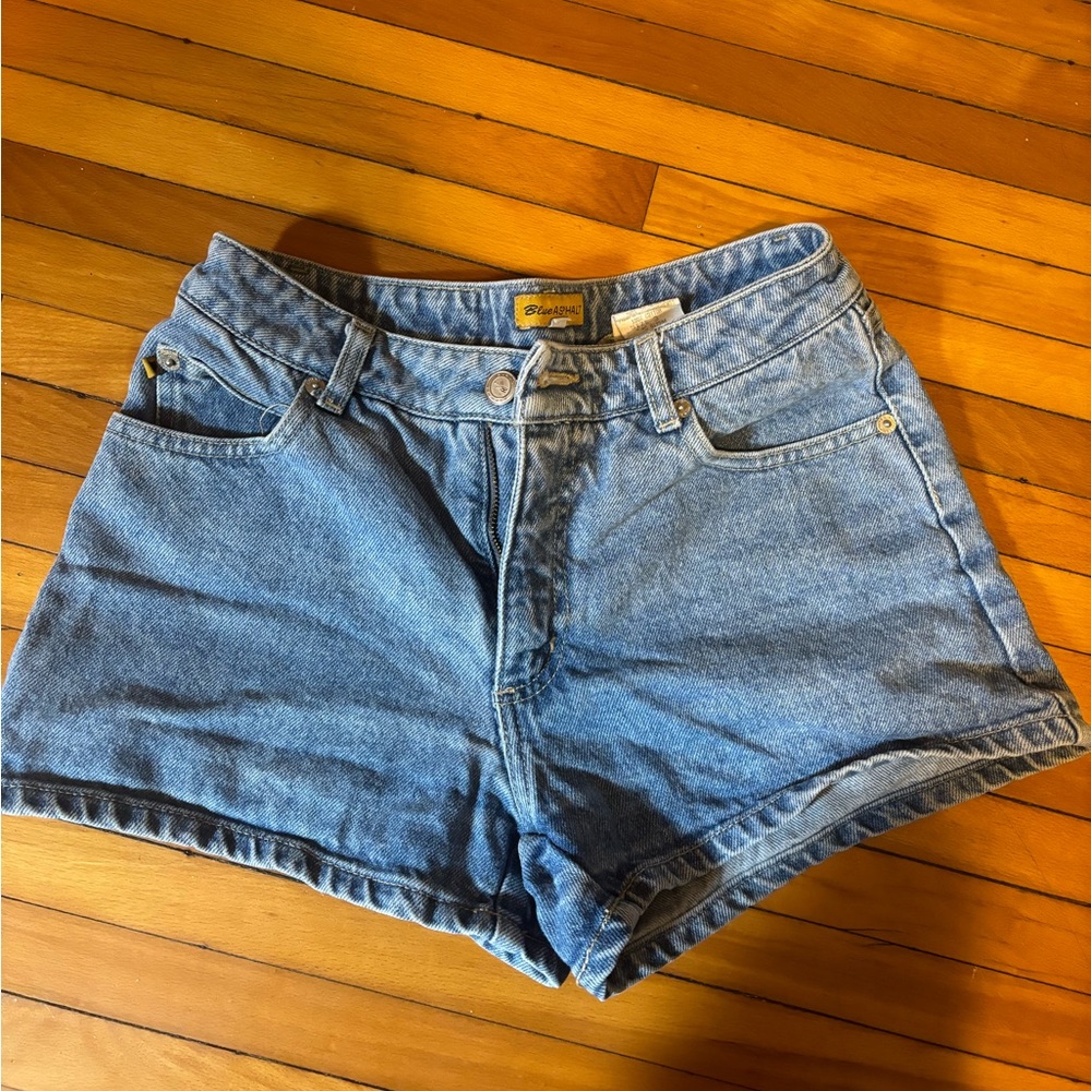 Blue Asphalt Denim Booty Shorts, Size 3